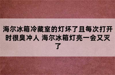 海尔冰箱冷藏室的灯坏了且每次打开时很臭冲人 海尔冰箱灯亮一会又灭了